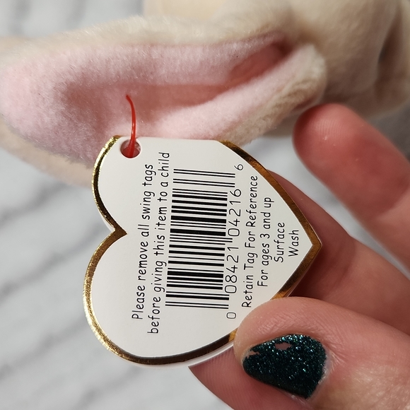 🕸Vintage Ty Beanie Baby Original Nibbler Bunny 1999 P.E. Pellets - Picture 11 of 11